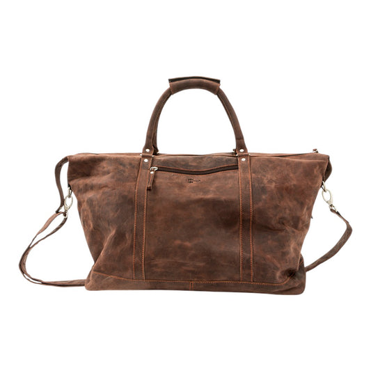 The Voyager – Distressed Leather Weekender