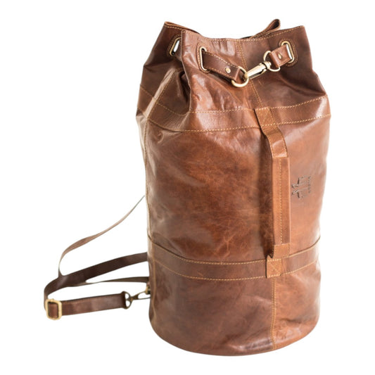 Mochila de cuero vintage