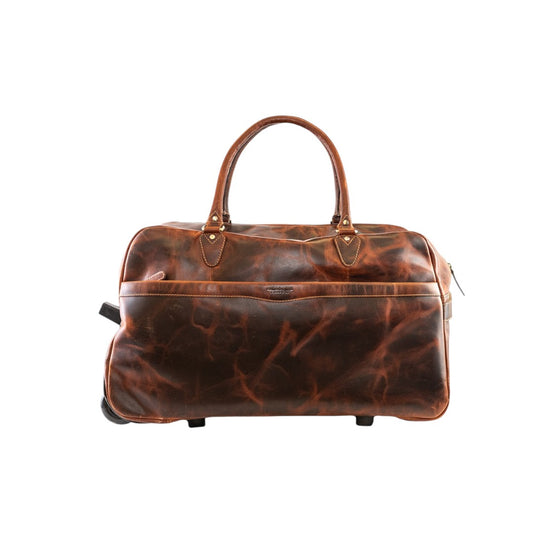 Leather Rolling Duffel Bag
