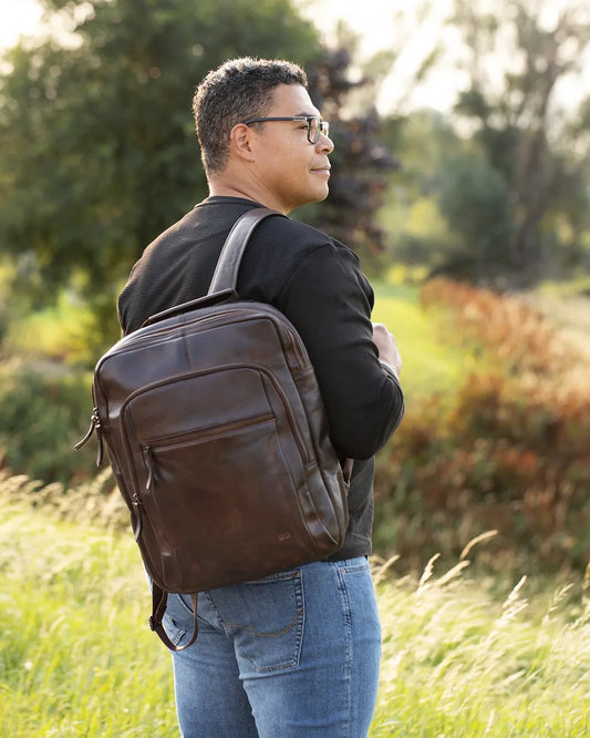 Handcrafted leather backpack