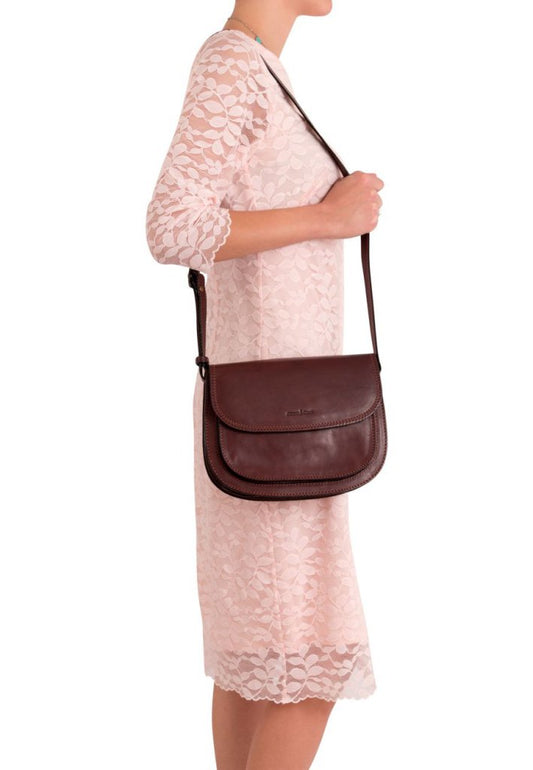 Leather Saddle Crossbody Bag