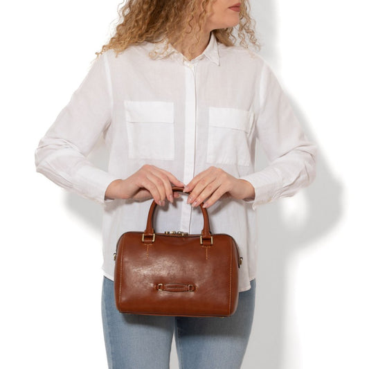 Bolso de bolos de cuero