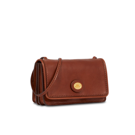 Mini size leather crossbody bag
