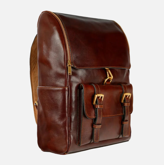 Brown Leather Backpack Odyssey