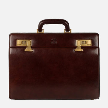 Leather Attaché Case Briefcase - Vendetta