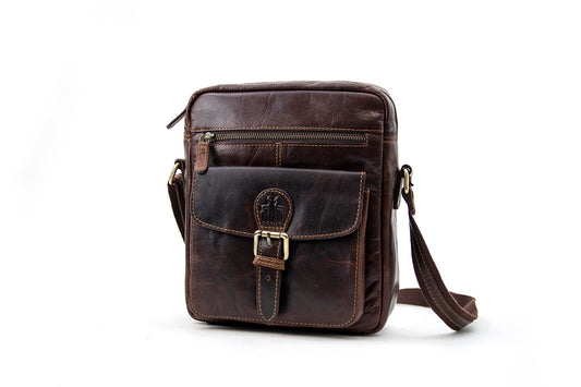 Bolso bandolera clásico de piel
