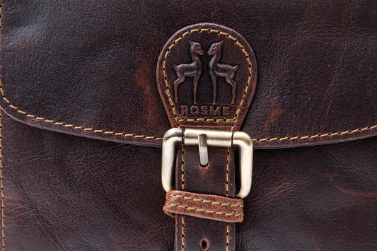Bolso bandolera clásico de piel