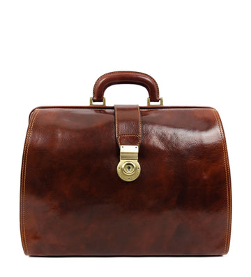 Brown Large Leather Doctor Bag - Mr. Corium