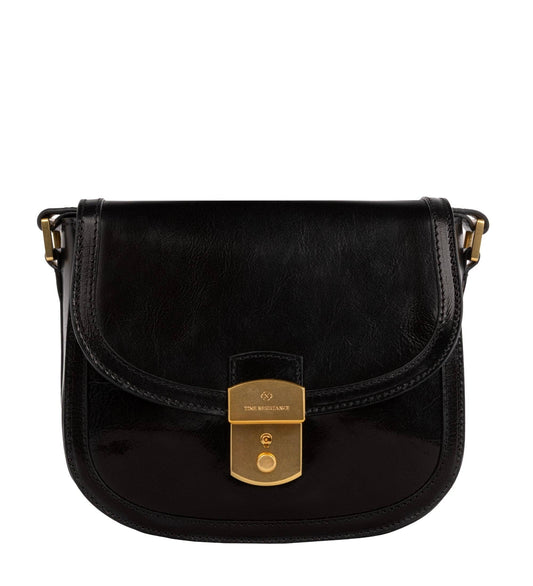 Womens Leather Saddle Bag - Secrets