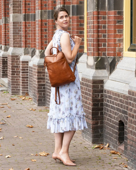 Slim Handcrafted Leather Backpack