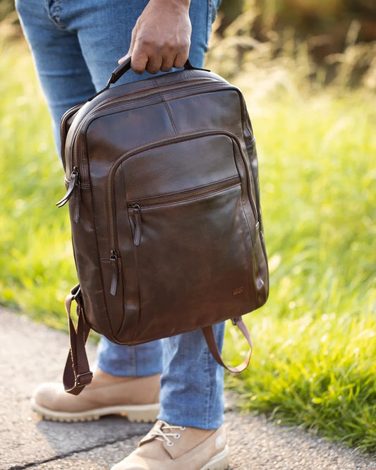Handcrafted leather backpack