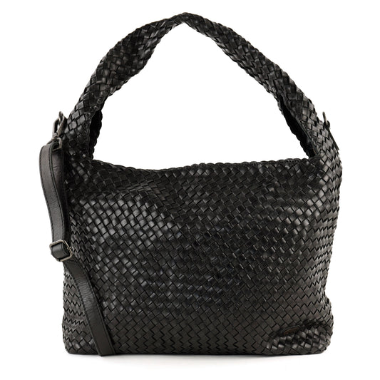 Leather Woven Shoulder Bag CL 46077
