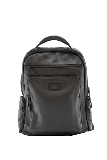Black Leather Backpack