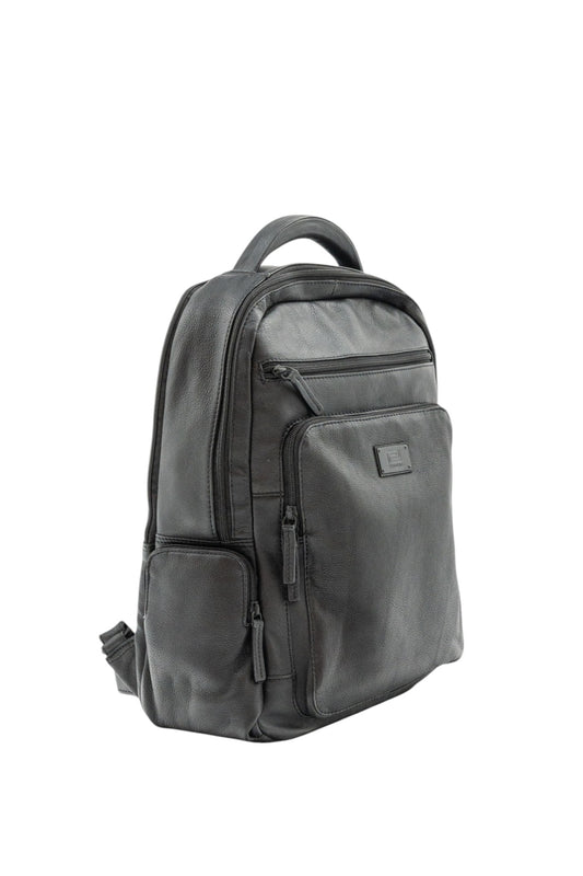 Black Leather Backpack