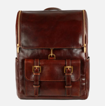 Brown Leather Backpack Odyssey
