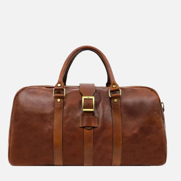 Brown Matte Leather Duffel Bag - Tender Is the Night
